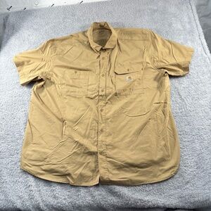 Carhartt Force Mens 4XL Relaxed Fit Short Sleeve Button Down Shirt